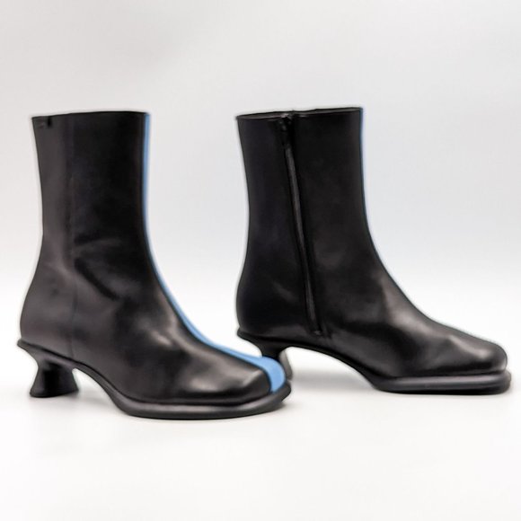 Camper Women Twin Color Black Blue Block Retro 90s Leather...